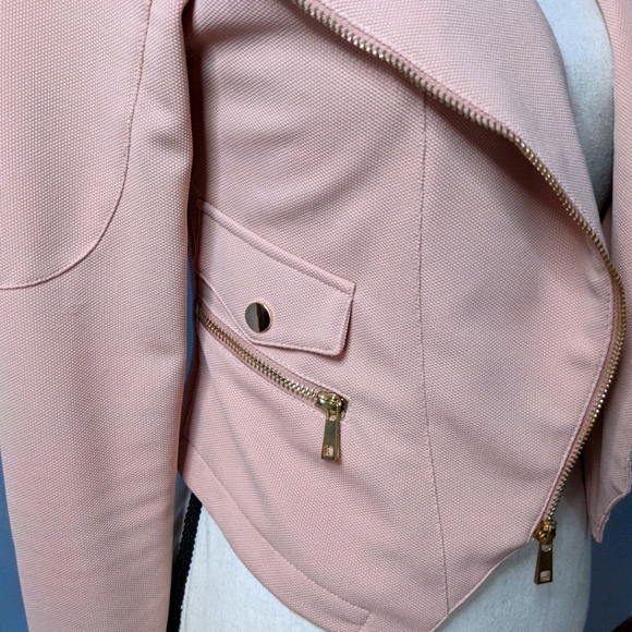 Dusty pink Moto jacket - Picture 5 of 12